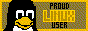 a gif. on the left there's tux, the linux mascot. on the right, there's a text saying 'proud linux user', with 'linux' being written slightly bigger and highlighted. the background is quickly alternating between white and a dark yellow color